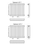 Стальной трубчатый радиатор Гармония А-25-1-500/28 секций НП цвет белый