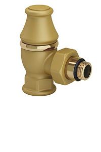 SR Rubinetterie угловой запорный клапан для радиатора серия Liberty 1/2"х3/4″, цвет: золотой RAL1036, арт. 0323-2000V00R