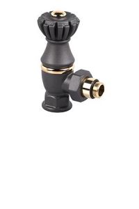 SR Rubinetterie угловой клапан для радиатора серия Liberty 1/2"х3/4″, цвет: антрацит, арт. 0325-2000V00P