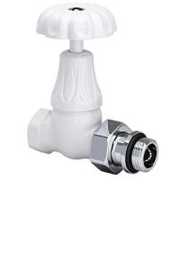 Прямой клапан SR Rubinetterie для радиатора серия Old Style 1/2", цвет: белый, арт. 0338-1500VC0A