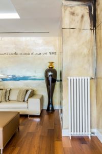 Алюминиевый радиатор Fondital Mood 535/ 14 секций с ножками белый глянец