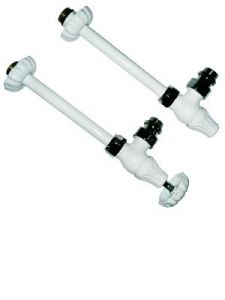 Комплект угловых вентилей с трубками SR Rubinetterie серия Old Style, белый, A339-1500VE15