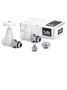 SR Rubinetterie комплект Old Style 1/2" прямой, цвет: белый, арт. K338-1500V00A