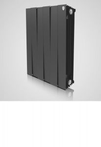Биметаллический радиатор Royal Thermo PianoForte 500/Noir Sable (чёрный антрацит)/ 8 секций