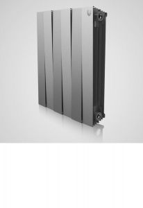 Биметаллический радиатор Royal Thermo PianoForte 500/Silver Satin (серо-серебристый)/ 10 секций